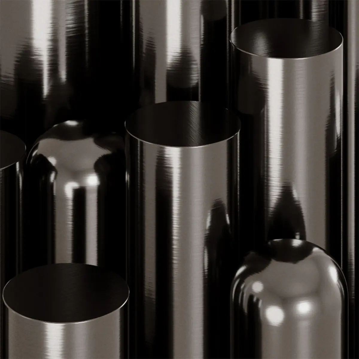 Steel, Brushed Gun Metal