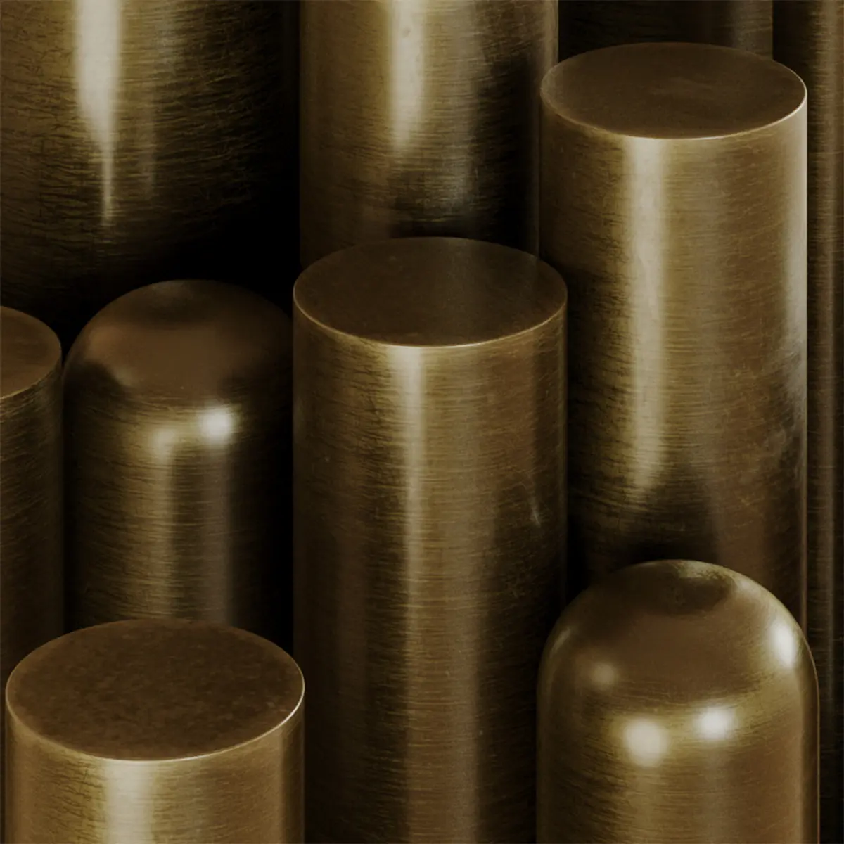 Brass, Aged Brushed Brass