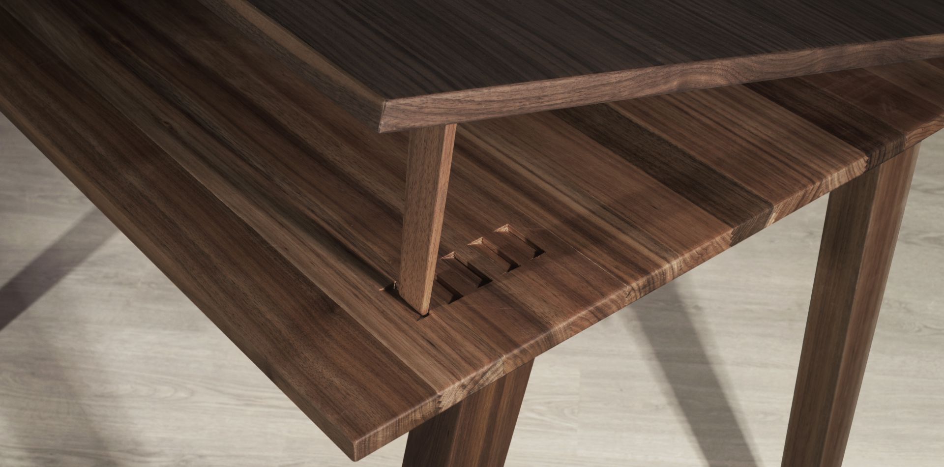 Aleister solid wood office desk Aleister desk detail