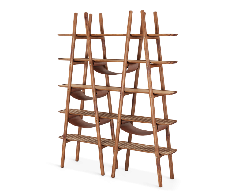 Blake Ladder Shelf Wood Tailors Club Riveting Craftsmanship