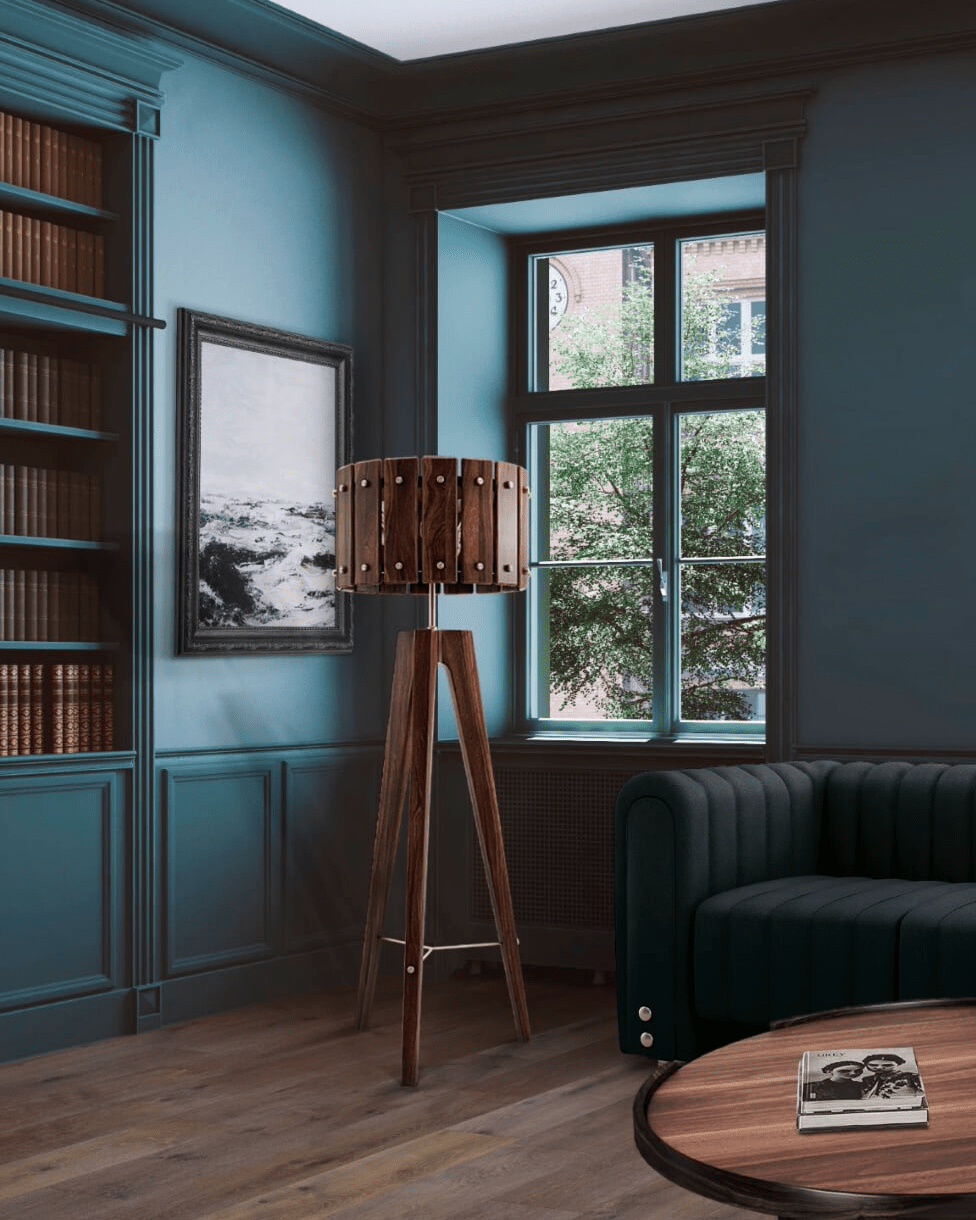 Classic Blue Color-Charles floor lamp