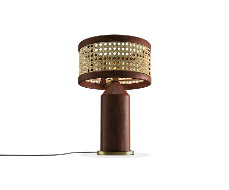 Hamilton Table Lamp made in Walnut Wood