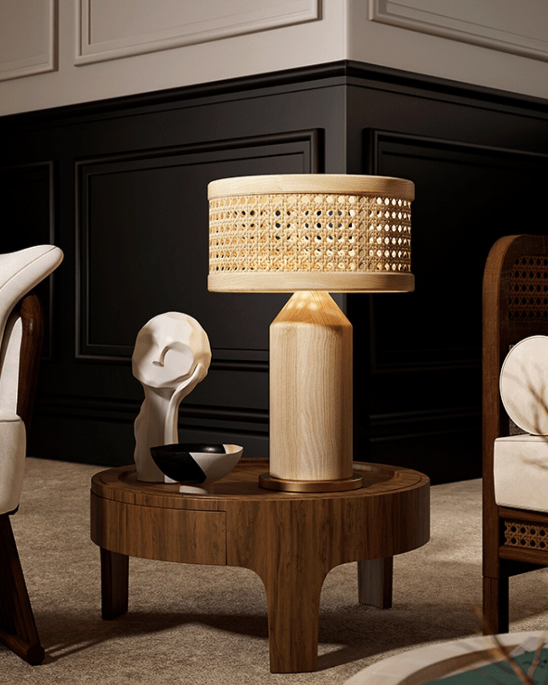 Hygge Interior Hamilton Table Lamp Wood Tailors Club