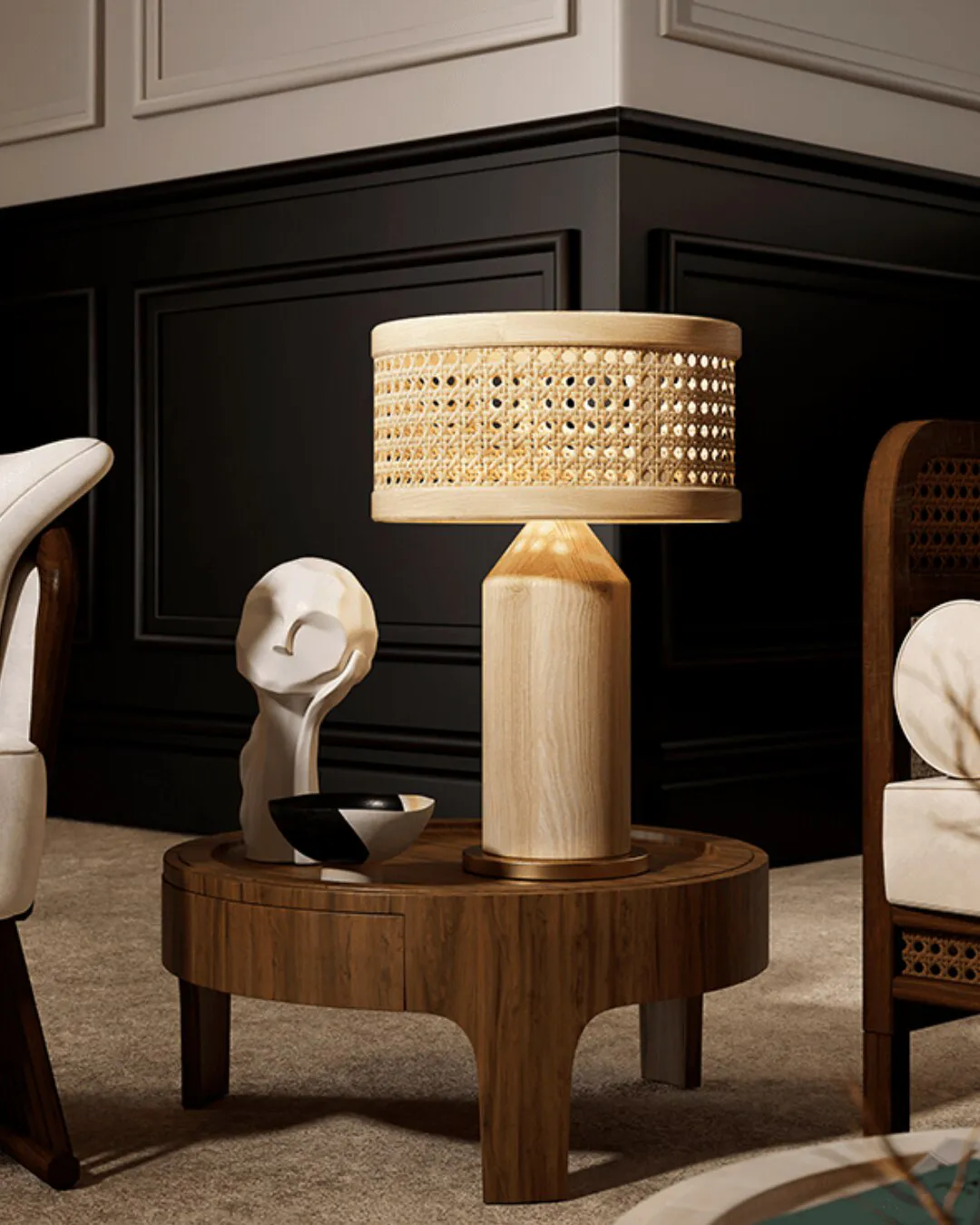Hygge Interior Hamilton Table Lamp Wood Tailors Club