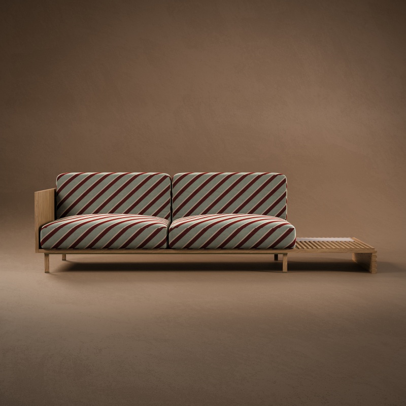 Striped Sofa - Fabric Stripes - Conway II Sofa upholstered in Nobilis Velours Oblico Fabric