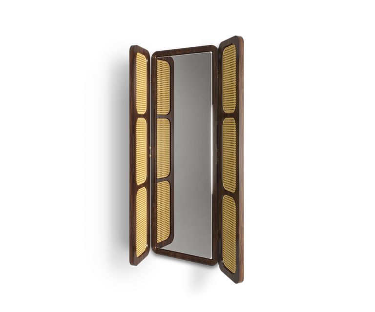 Tom Folding Mirror Wood Tailors Club Riveting Crafts