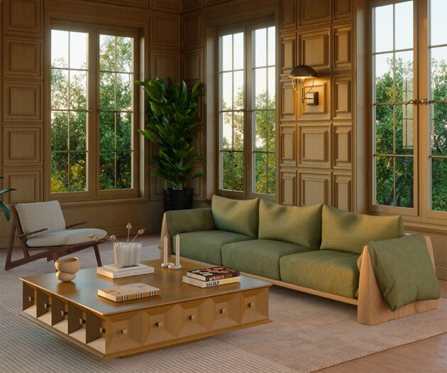 Dudley Sofa Wood Tailors Club Riveting Craftsmanship