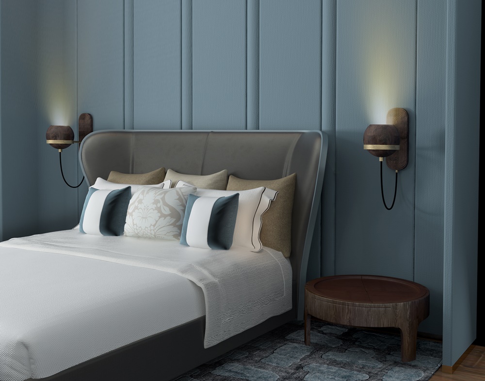 Exquisite Bedroom Decor | Fleming Wall Lamp and Churchill Nightstand