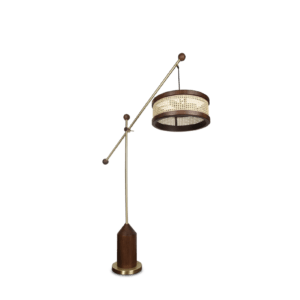 Hamilton Floor Lamp with rattan