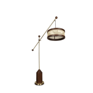Hamilton Floor Lamp with rattan