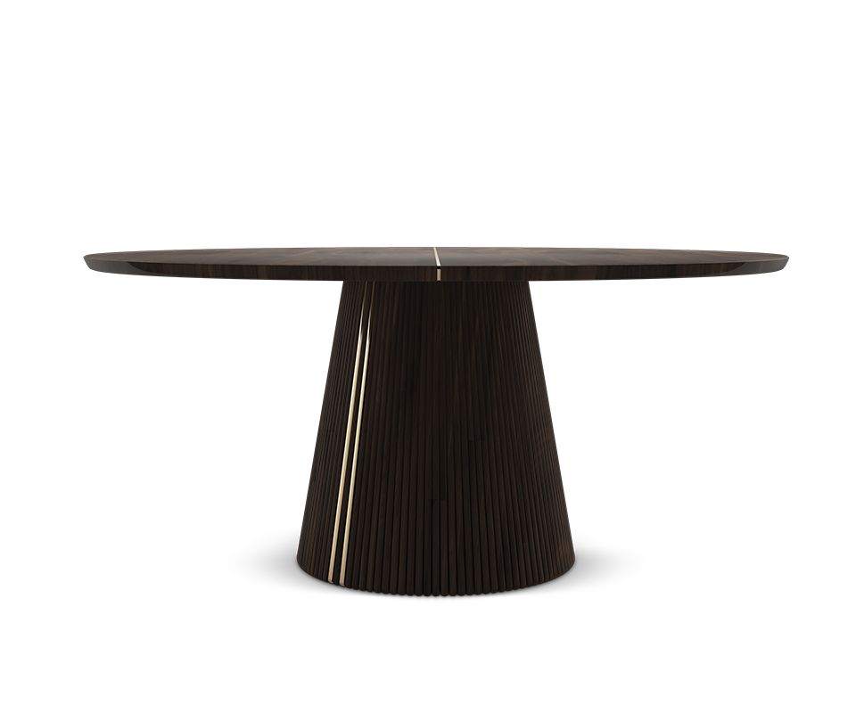 Henry Dining Table with brass detail