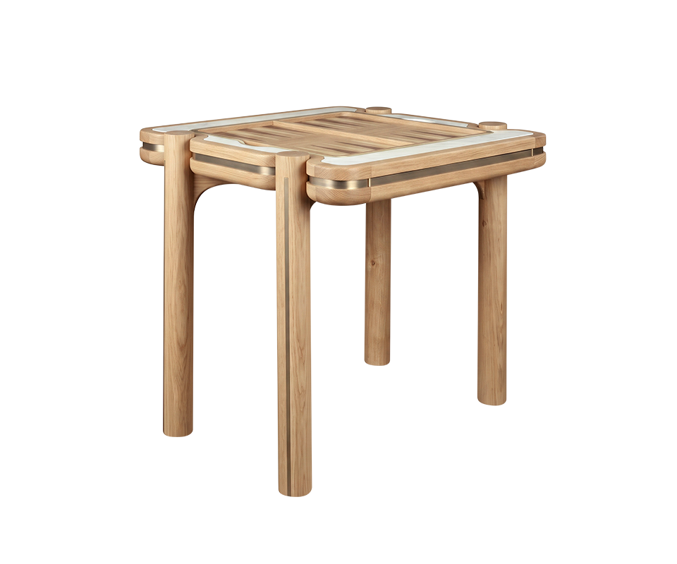 Holland Backgammon Game Table in natural oak