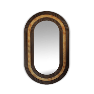 Hudson Mirror with rattan