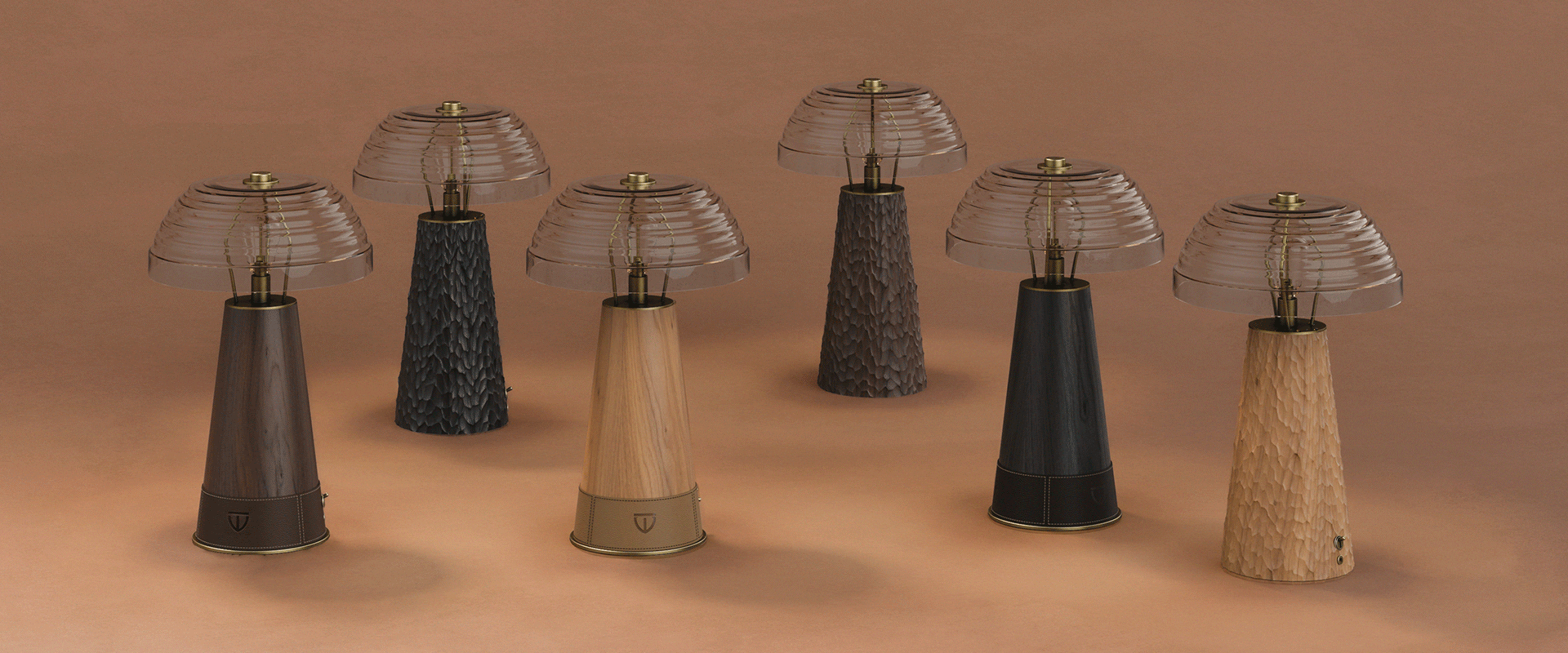 Lloyd Table Lamp collection with different finishes.