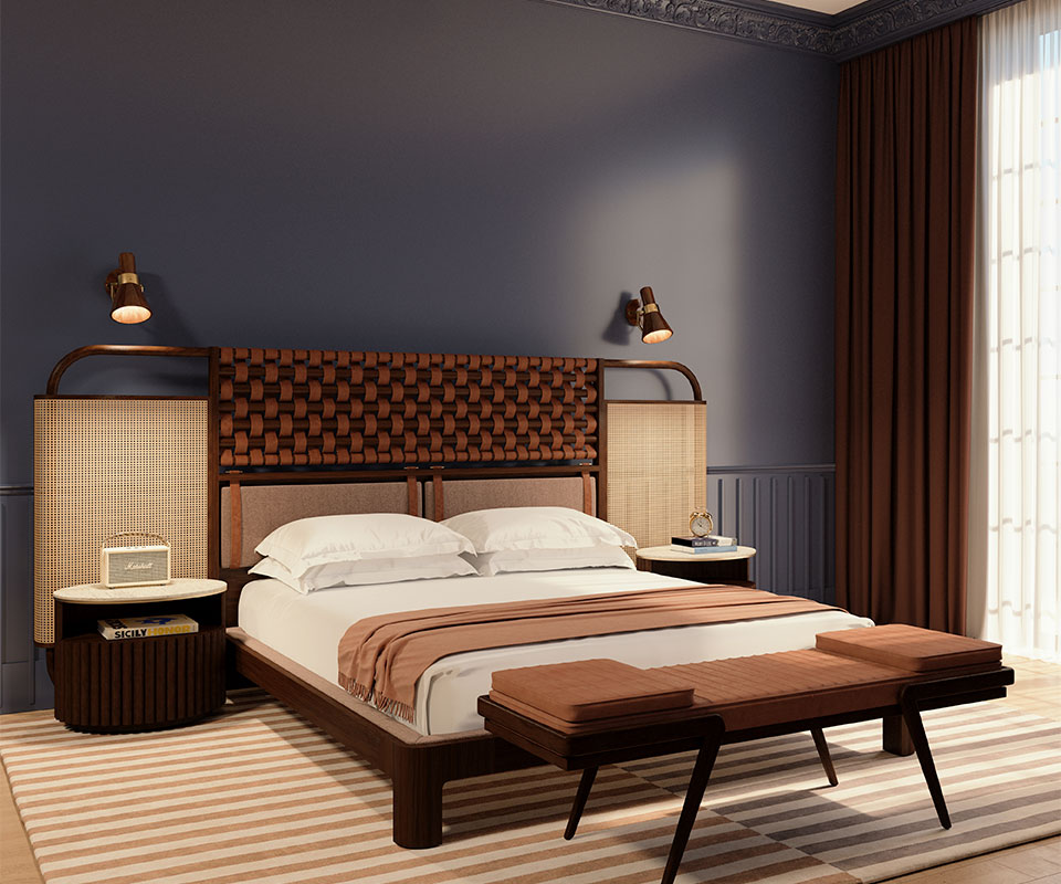 O'Connell I Bed - Wooden and Leather Beds