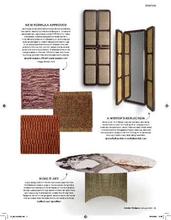 Interior Design Magazine - December 2022 - Tom Folding Mirror