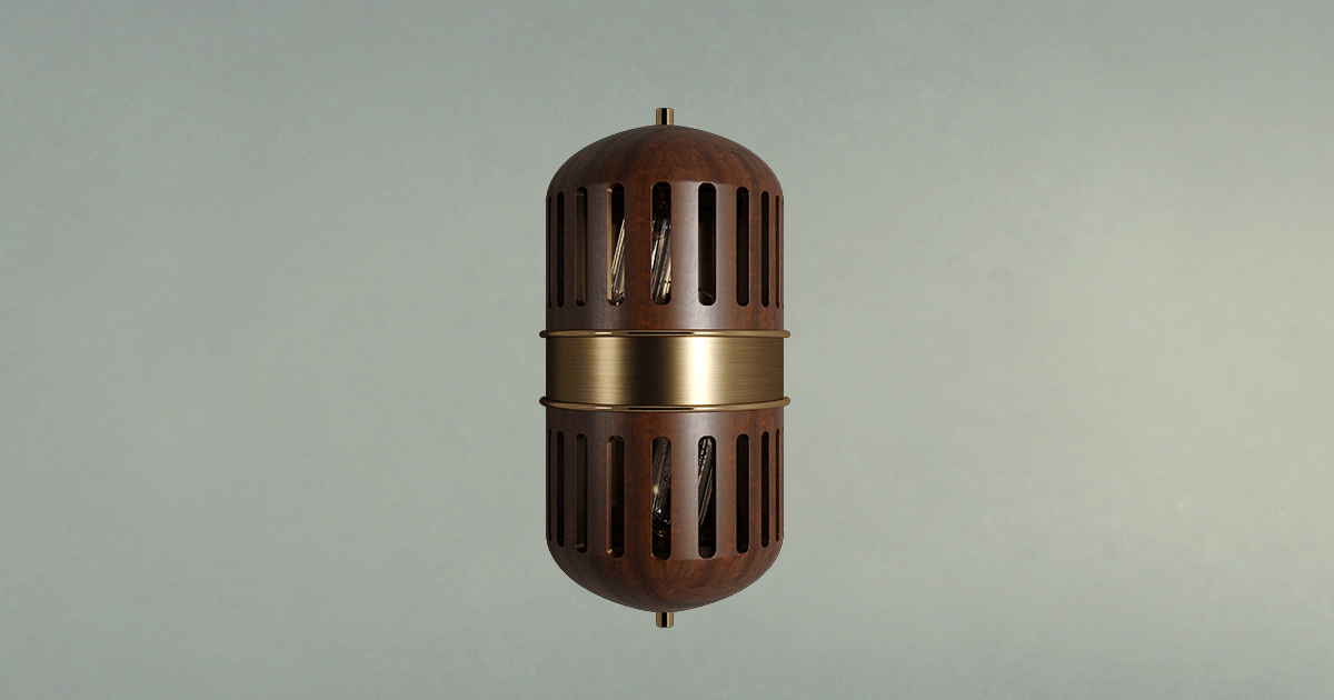 Turing Wall Lamp Wood Tailors Club Riveting Craftsmanship